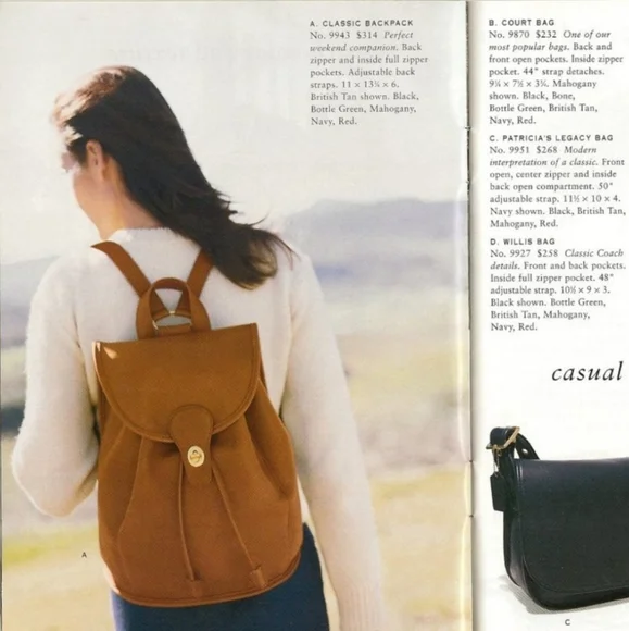 Coach Vintage Turn Lock Leather Backpack - Picture 5 of 16